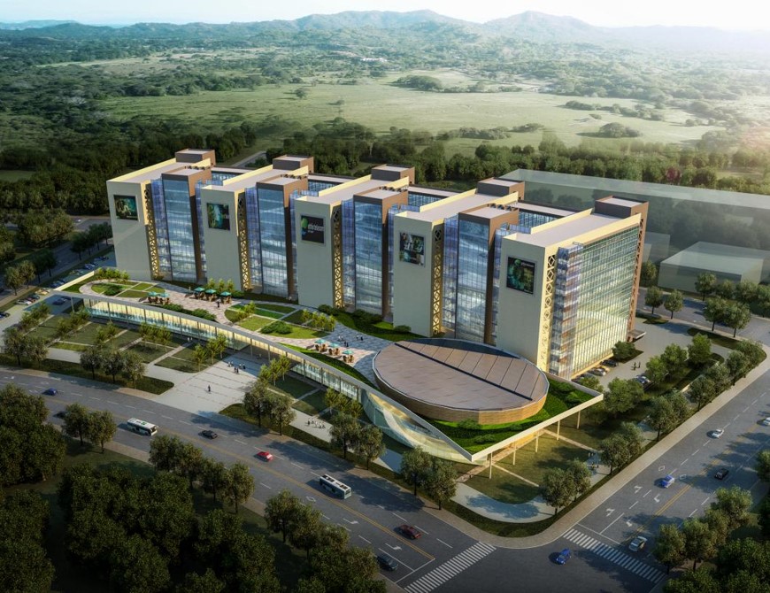 Telecommunications corporation's headquarter