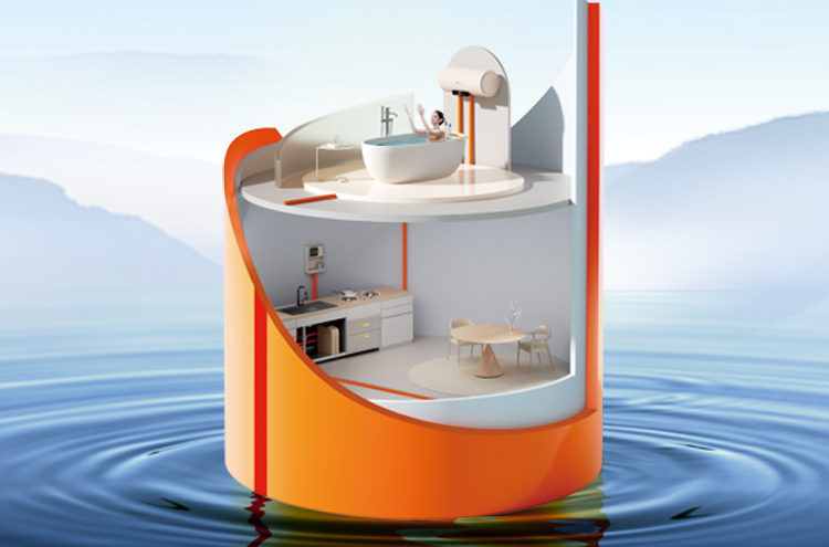 Orange-ceramic-core dual-color PP-R water supply pipe from the Home Luxury Series